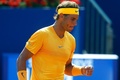 男子テニス、バルセロナ・オープン、シングルス3回戦。ガッツポーズを見せるラファエル・ナダル（2018年4月26日撮影）。(c)AFP PHOTO / PAU BARRENA