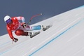 北京冬季五輪、アルペンスキー男子滑降。滑走するスイスのベアト・フォイツ（2022年2月7日撮影）。(c)Fabrice COFFRINI / AFP