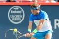 テニス、ロジャーズ・カップ、男子シングルス2回戦。リターンを打つラファエル・ナダル（2015年8月12日撮影）。(c)AFP/Getty Images/Minas Panagiotakis