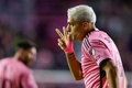 MLSカップ、イースタンカンファレンス1回戦（3回戦制）、インテル・マイアミ対アトランタ・ユナイテッド。先制点を決めて喜ぶインテル・マイアミのリオネル・メッシ（2024年10月25日撮影）。(c)Chris Arjoon / AFP