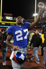 ダラス・カウボーイズ戦での勝利を喜ぶニューヨーク・ジャイアンツのブランドン・ジェイコブス（%%Brandon Jacobs%%）。（2008年11月2日撮影）(c)AFP/Getty Images/Al Bello