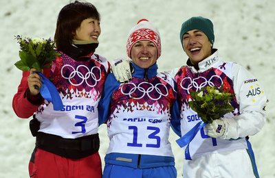 チュペルが女子エアリアルで金メダル、ソチ五輪