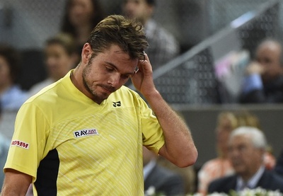 全豪覇者ワウリンカが2回戦敗退、マドリード・オープン