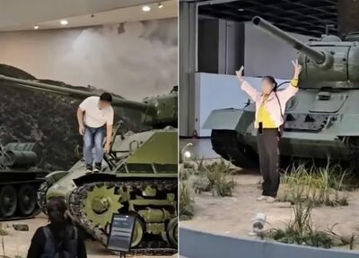 禁煙区画で喫煙、排せつに続き…ソウル戦争記念館で戦車に登り写真撮影、中国人観光客の迷惑行為に批判殺到