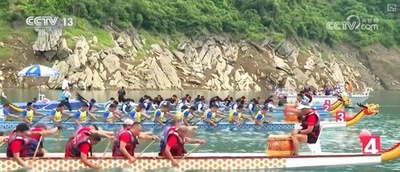 端午の節句を控えて各地でドラゴンボートレース=中国