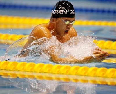 北島康介 男子100メートル平泳ぎで五輪出場を決める