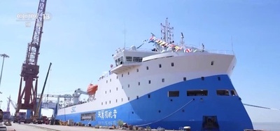 中国初の自主建造の海底ケーブル敷設船が全システム試験を開始