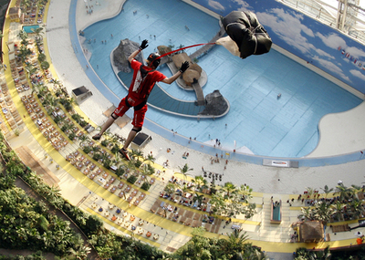 欧州最大の「パラダイス」で、高さ104メートルからダイブ