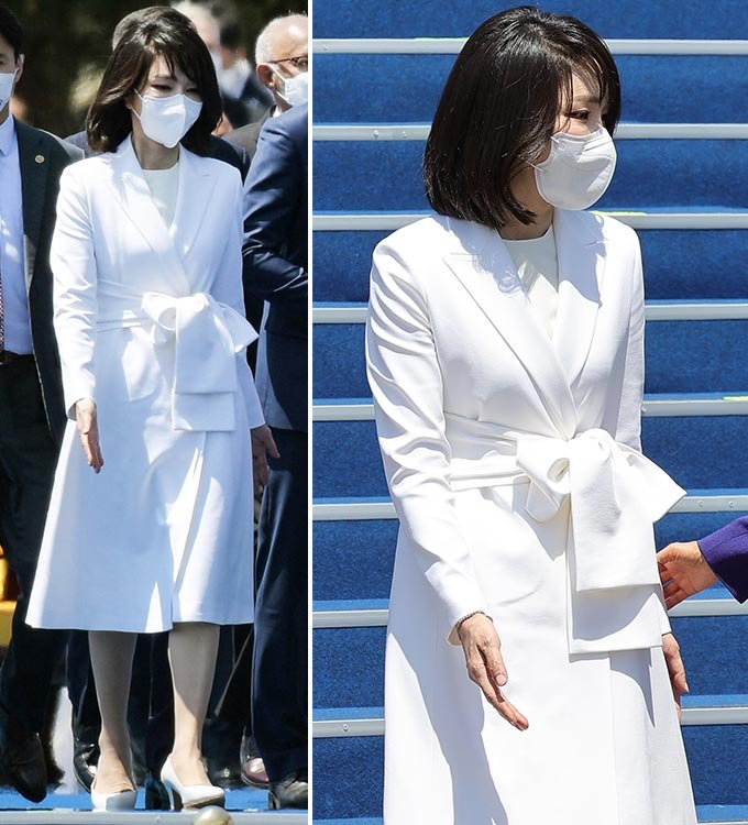 就任式に出席したユン・ソンニョル大統領の妻、キム・ゴニ氏（写真=国会議事進行財団）(c)MONEYTODAY