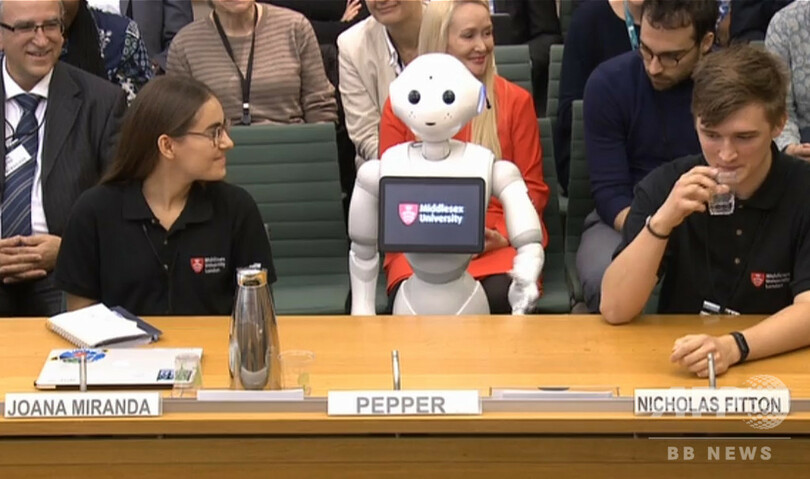 ペッパー、英議会に出席 初のロボット証言