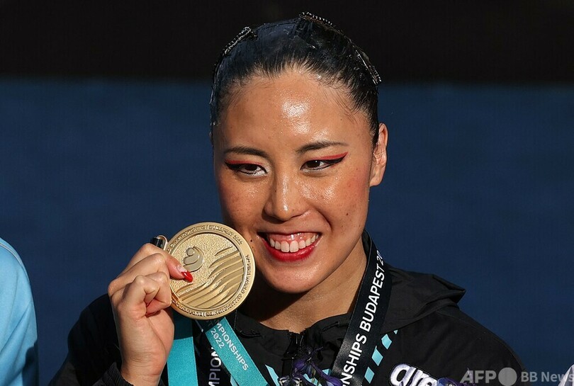 乾友紀子、世界水泳AS2冠 ソロFRでも金