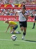 女子サッカーW杯カナダ大会・決勝トーナメント1回戦、ドイツ対スウェーデン。ボールを追うドイツのセリア・シャシッチ（2015年6月20日撮影）。(c)AFP/Getty Images/Andre Ringuette