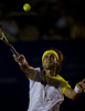 テニス、アビエルト・メヒカーノ・テルセル（Abierto Mexicano TELCEL 2013）は26日、メキシコのアカプルコ（Acapulco）で男子シングルス1回戦が行われ、大会第1シードのダビド・フェレール（David Ferrer、スペイン）は6-0、6-3でクロアチアのアントニオ・ベイッチ（Antonio Veic）を退け、2回戦に駒を進めた。

リターンを打つダビド・フェレール（2012年2月26日撮影）。(c)AFP/Yuri CORTEZ