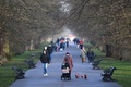 英ロンドンにあるグリニッジ公園を歩く人（2021年1月23日撮影）。(c)DANIEL LEAL-OLIVAS / AFP