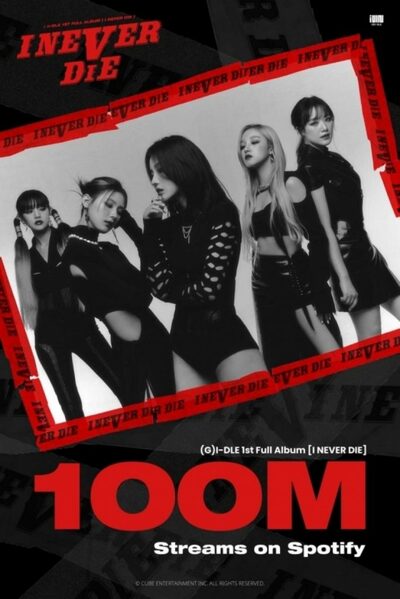 (G)I-DLE、『I NEVER DIE』 Spotifyストリーミング1億回を突破 – KOREA WAVE