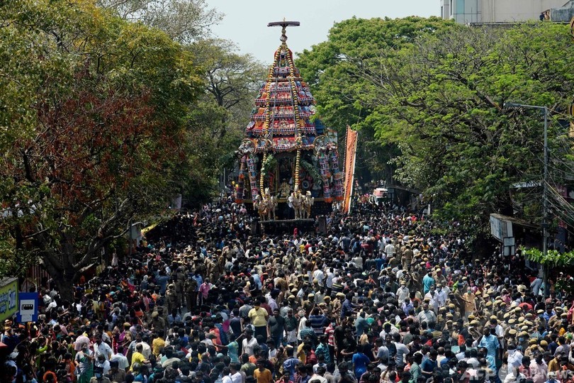 年に一度の山車祭り 大にぎわい インド チェンナイ 写真18枚 国際ニュース Afpbb News