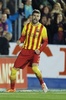 13-14スペイン1部リーグ第20節、レバンテ（Levante）対FCバルセロナ（FC Barcelona）。同点ゴールを決めて歓喜するFCバルセロナのジェラール・ピケ（Gerard Pique、2014年1月19日撮影）。(c)AFP/JOSE JORDAN