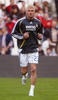 写真は、試合に備えアップをするレアル・マドリードのデビッド・ベッカム（%%David Beckham%%）。(c)AFP/RAFA RIVAS