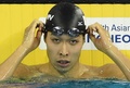 第17回アジア競技大会（17th Asian Games、Asiad）競泳男子200メートル個人メドレー決勝。優勝を果たした萩野公介（Kosuke Hagino、2014年9月22日撮影）。(c)AFP/PHILIPPE LOPEZ