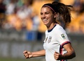 CONCACAF女子選手権、米国対ハイチ。得点を喜ぶ米国のアレックス・モーガン（2022年7月4日撮影）。(c)ALFREDO ESTRELLA / AFP