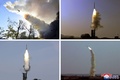 北朝鮮の朝鮮人民軍が実施した弾道ミサイル発射実験の様子。場所は非公開。朝鮮中央通信（KCNA）提供（2022年11月2～5日撮影、7日公開）。(c)AFP PHOTO/KCNA VIA KNS