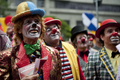 ブラジル・サンパウロ（Sao Paulo）で27日、サーカスデー（Circus Day）のイベントが開催され、大勢のピエロが集まった（2012年3月27日撮影）。(c)AFP/NELSON ALMEIDA