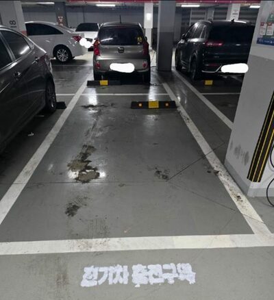 勝手に「EV専用ゾーン」…韓国・マンション住民の“自作駐車スペース”に非難殺到