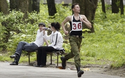 ロシア軍士官学校のランニング大会