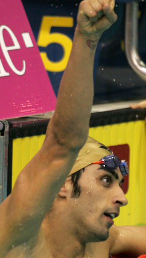 マンニーニ 男子200メートル自由形で優勝