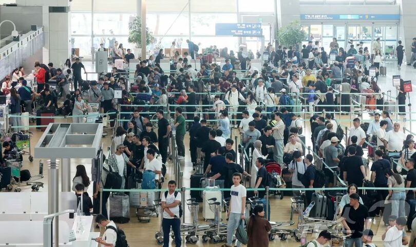 8月8日午前、仁川国際空港第1ターミナルの免税エリア(c)news1