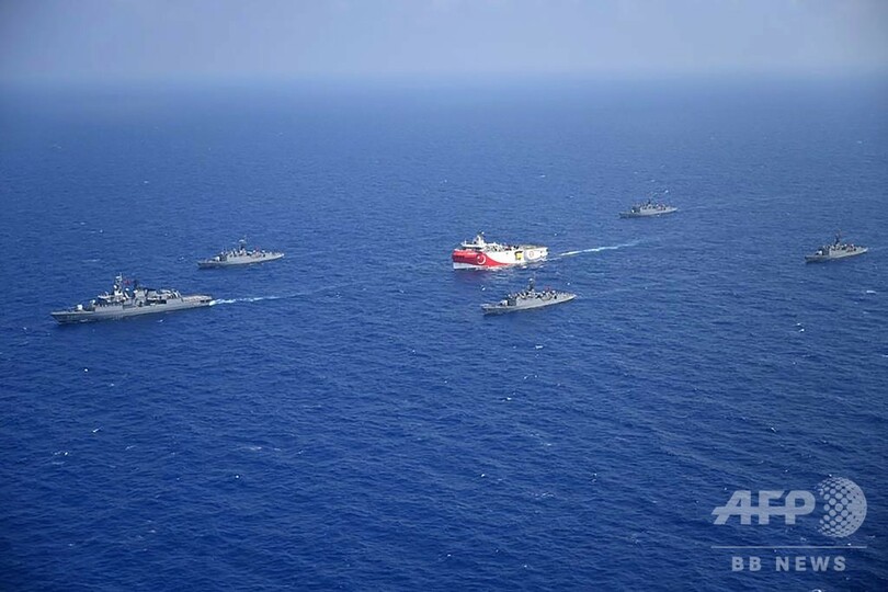 トルコが地中海でエネルギー探査 ギリシャが軍艦同士の 事故 警告 写真8枚 国際ニュース Afpbb News