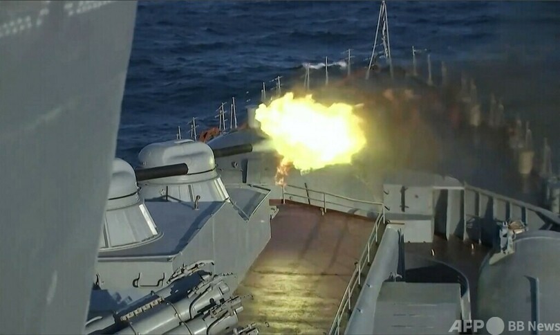 ロシア国防省、黒海演習の映像公開