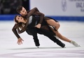 フィギュアスケート欧州選手権、アイスダンス・フリーダンス（FD）の演技に臨むガブリエラ・パパダキス/ギヨーム・シゼロン組（2020年1月25日撮影）。(c) Daniel MIHAILESCU/ AFP