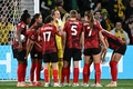 サッカー女子W杯オーストラリア・ニュージーランド大会、グループB、カナダ対オーストラリア。試合中に円陣を組むカナダの選手（2023年7月31日撮影）。(c)WILLIAM WEST / AFP
