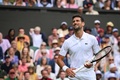 テニス、ウィンブルドン選手権、男子シングルス1回戦。試合に臨むノバク・ジョコビッチ（2023年7月3日撮影）。(c)Daniel LEAL / AFP