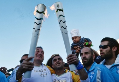 シリア難民、リオ五輪の聖火リレーランナーに