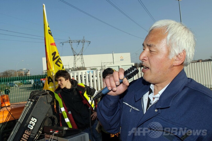 仏独国境で脱原発デモ、福島事故から3年控え