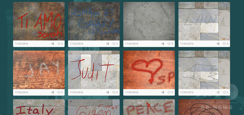 どうしても落書きしたい？アプリでどうぞ 伊フィレンツェ