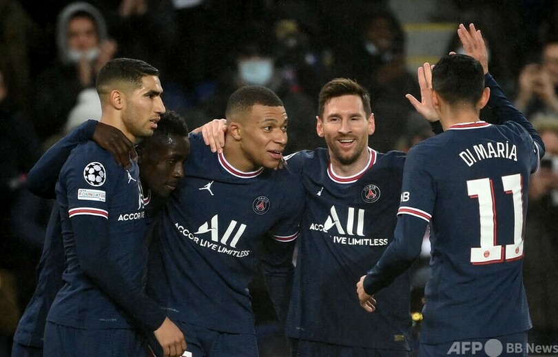 エムバペとメッシが2G、PSG大勝でグループ締め 欧州CL