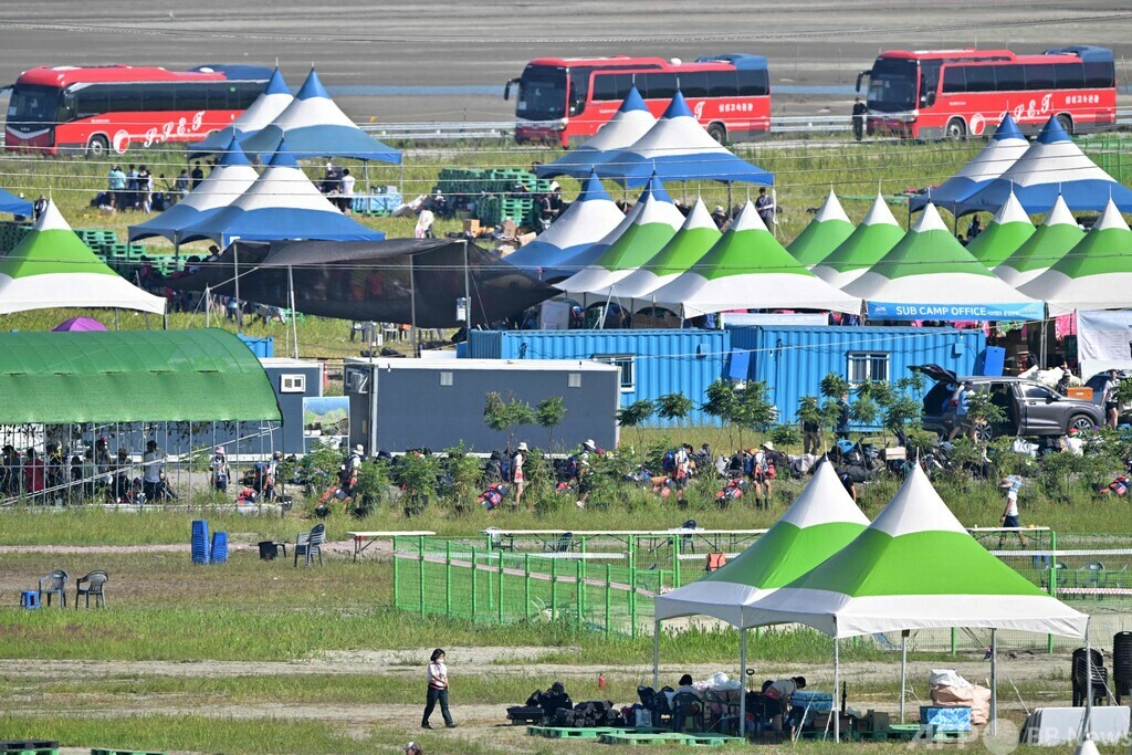 韓国開催の世界スカウト大会、台風で避難開始 写真11枚 国際ニュース:AFPBB News
