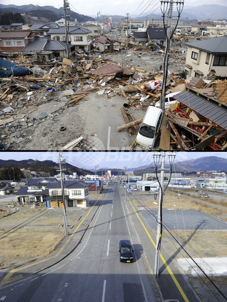 【写真特集】東日本大震災、被災地の震災直後と今 写真38枚 国際ニュース：AFPBB News