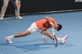テニス、アデレード国際1、男子シングルス準決勝。試合に臨むノバク・ジョコビッチ（2023年1月7日撮影）。(c)Brenton EDWARDS / AFP