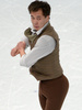 ソチ冬季五輪、フィギュアスケート男子シングル・フリースケーティング（FS）。演技に臨むアブザル・ラクムハリエフ（Abzal Rakimgaliev、2014年2月14日撮影）。(c)AFP/JUNG YEON-JE