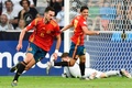 サッカーU-21欧州選手権決勝、スペイン対ドイツ。ゴールを喜ぶスペインのファビアン・ルイス（2019年6月30日撮影）。(c)Miguel MEDINA / AFP