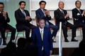 自民党の新総裁に選出された菅義偉官房長官（2020年9月14日撮影）。(c)Eugene Hoshiko / POOL / AFP