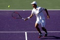 テニス、マイアミ・オープン、男子シングルス2回戦。リターンを狙う錦織圭（2018年3月23日撮影）。(c)Matthew Stockman/Getty Images/AFP