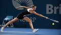 テニス、ブリスベン国際、女子シングルス決勝。リターンを狙うカロリーナ・プリスコバ（2017年1月7日撮影）。(c)AFP/Saeed KHAN