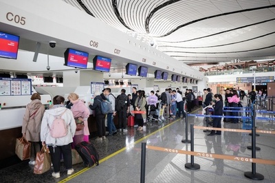 正月連休 中国の出入境旅客数は1日当たり210万人超見通し