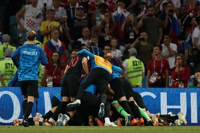 【写真特集】開催国とのPK戦を制してW杯8強、ロシア対クロアチア