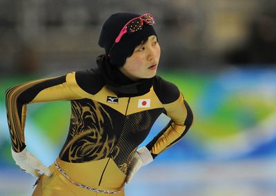 高木美帆 競技会場で練習